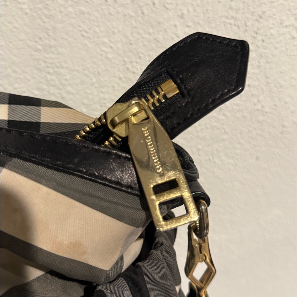 Burberry Black and Gray Checkered Baby Bag - Picture 2 of 5